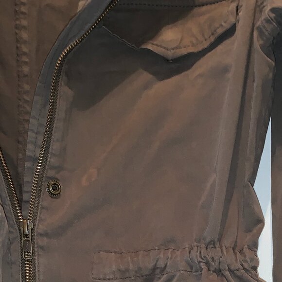 Hinge Utility Jacket Olive Green, Small, Zipper & Buttons - Picture 7 of 8